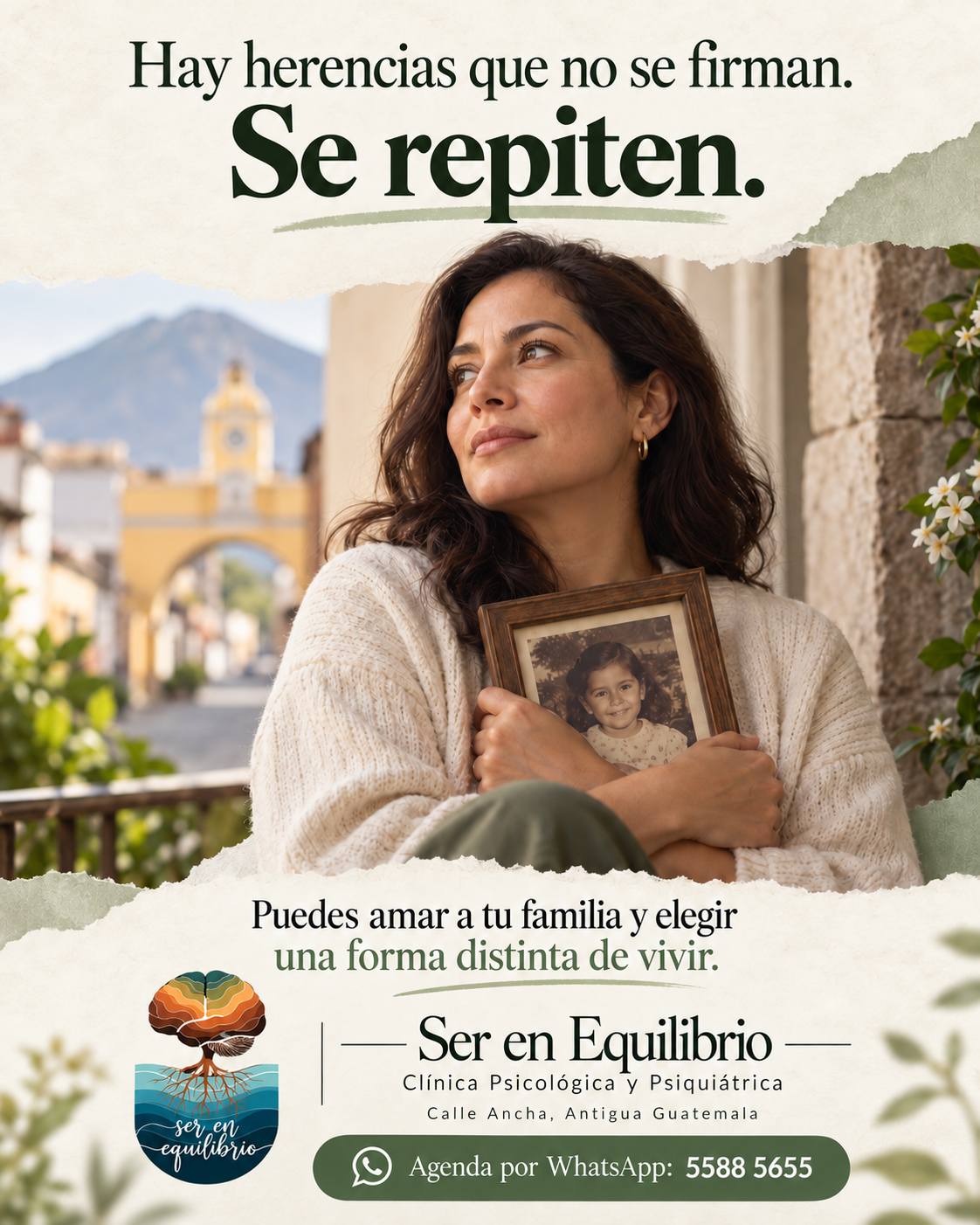 Campaña Ser en Equilibrio: Hay herencias que no se firman. Se repiten. Puedes amar a tu familia y elegir una forma distinta de vivir.